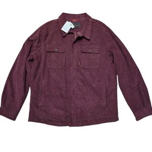 Nwt! Robert Graham Burgandy Corduroy Quilted Shirt Jacket $298 - NWT - Size XL